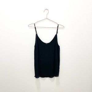BLACK SILK WILFRED CAMISOLE, SIZE MEDIUM
